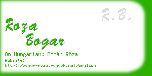 roza bogar business card