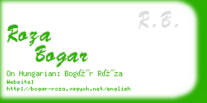 roza bogar business card